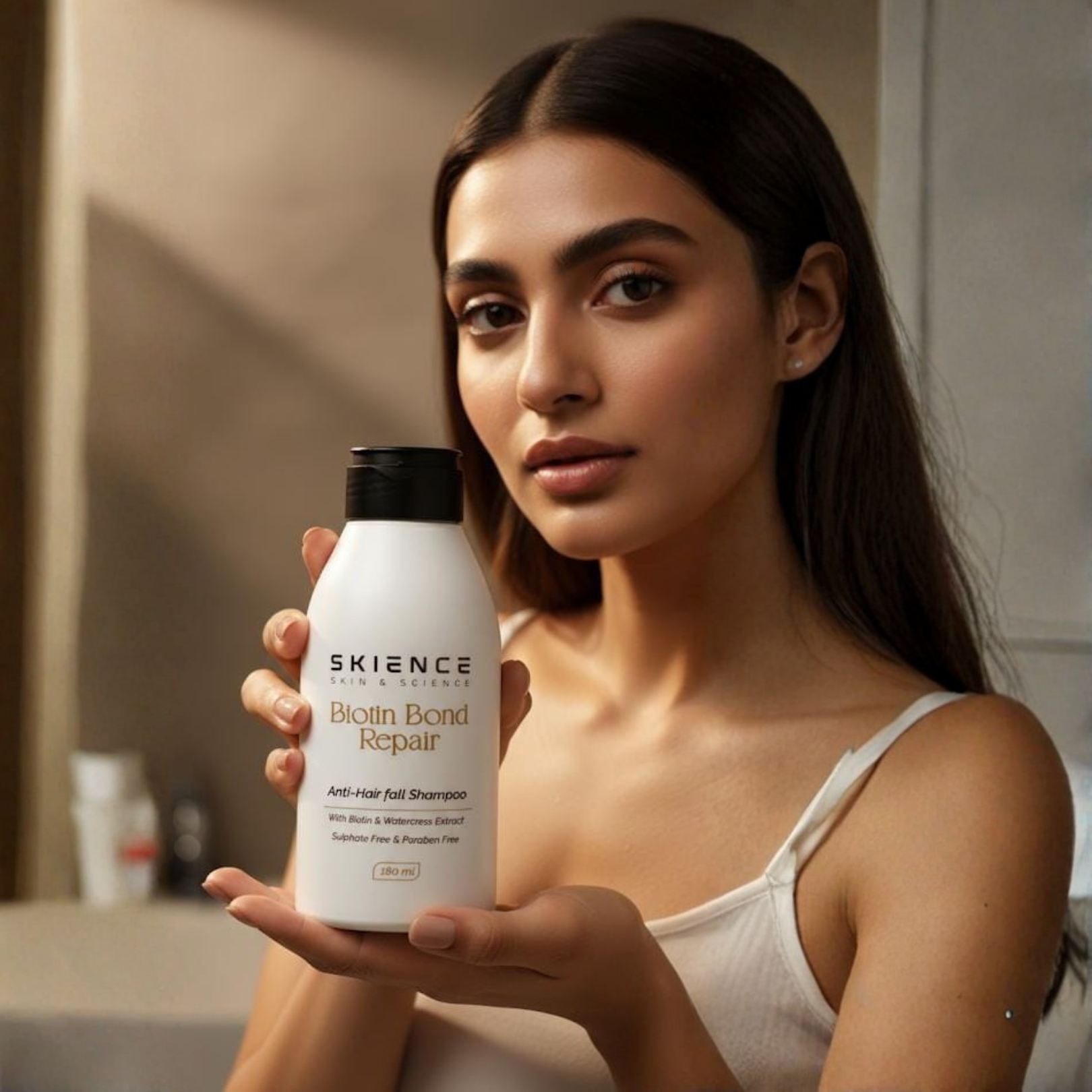 Biotin Bond Repair Anti Hair Fall Shampoo, Strengthens & Repairs Damaged Hair, Sulfate & Paraben Free, With Biotin &amp; Watercress Complex